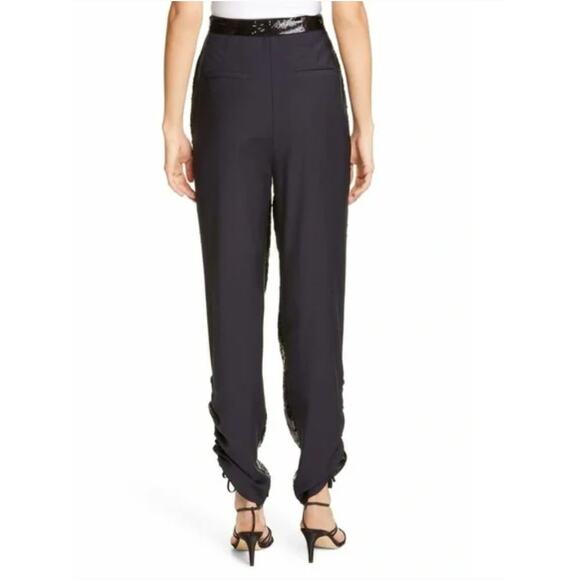 New Tibi Sequin Pant Navy Black Combo Wool Trouser 0 / XS - Picture 4 of 14